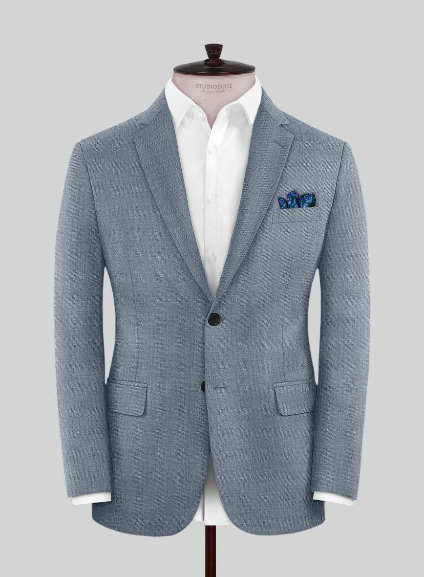 Napolean Powder Blue Sharkskin Wool Suit – StudioSuits