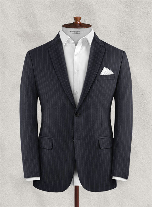 Napolean Windsor Blue Stripe Wool Suit - StudioSuits