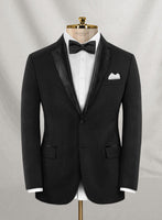 Napolean York Black Wool Tuxedo Jacket - StudioSuits