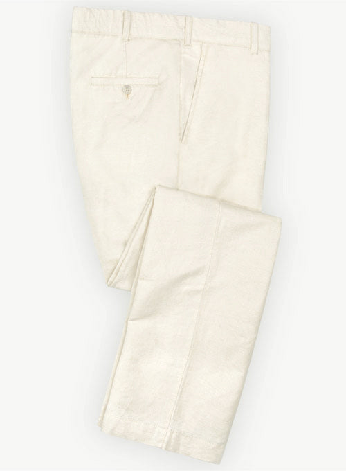Washed Natural Safari Cotton Linen Pants - StudioSuits