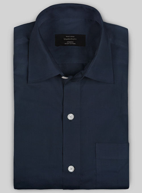 Navy Poplene Shirt - StudioSuits