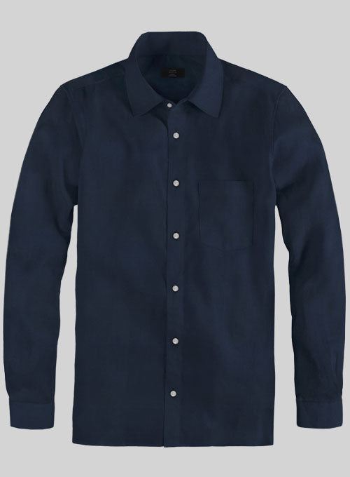 Navy Poplene Shirt - StudioSuits