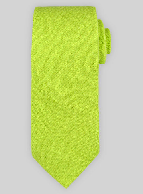 Linen Tie - Pure Neon Green - StudioSuits