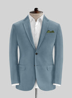 Nord Blue Feather Cotton Canvas Stretch Suit - StudioSuits