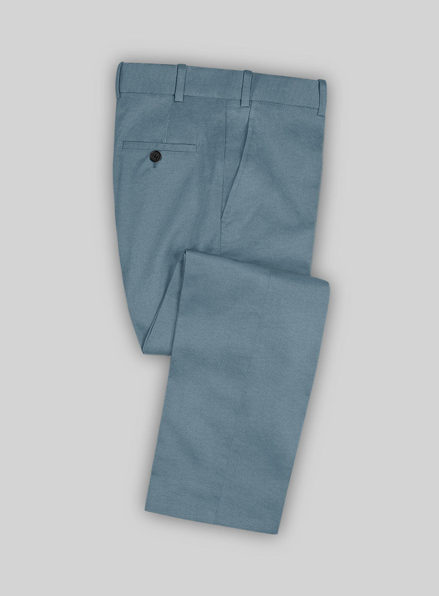 Nord Blue Feather Cotton Canvas Stretch Suit - StudioSuits