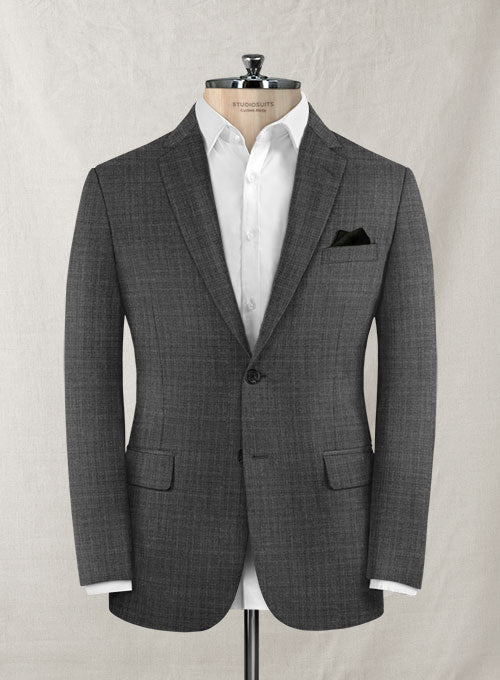 Nouveau Mid Gray Wool Jacket - StudioSuits