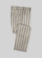 Napolean Etziar Stripe Beige Wool Suit - StudioSuits