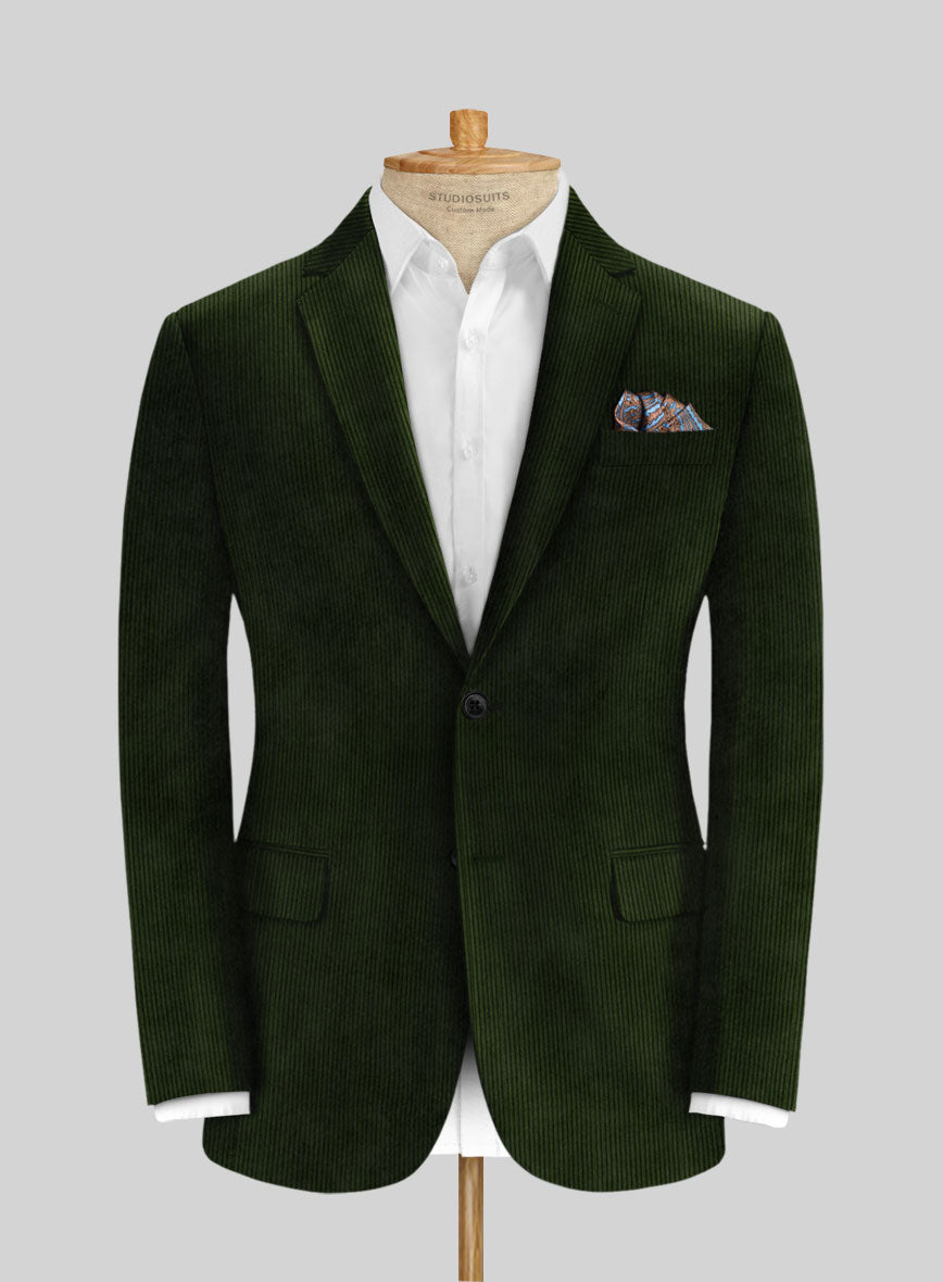 Olive Green Corduroy Jacket – StudioSuits