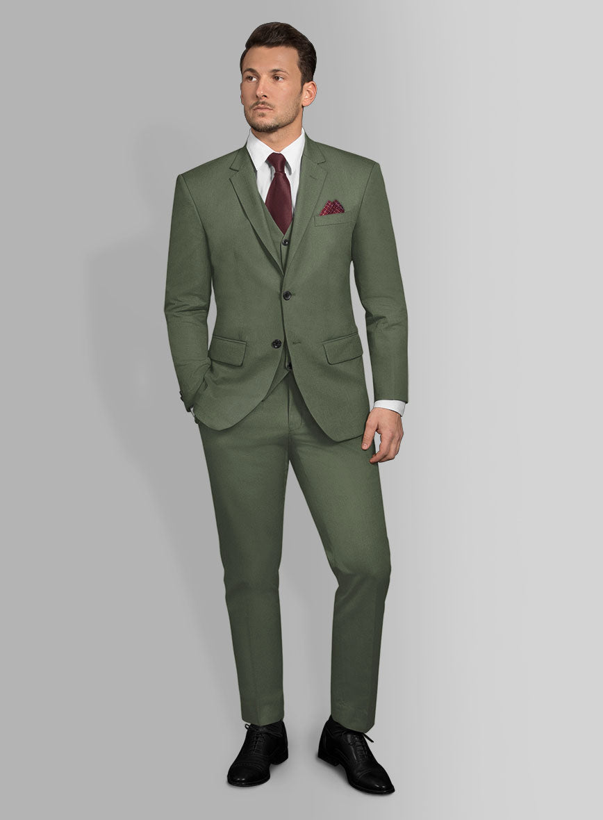 Green cotton suit best sale