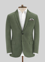 Olive Green Cotton Suit - StudioSuits