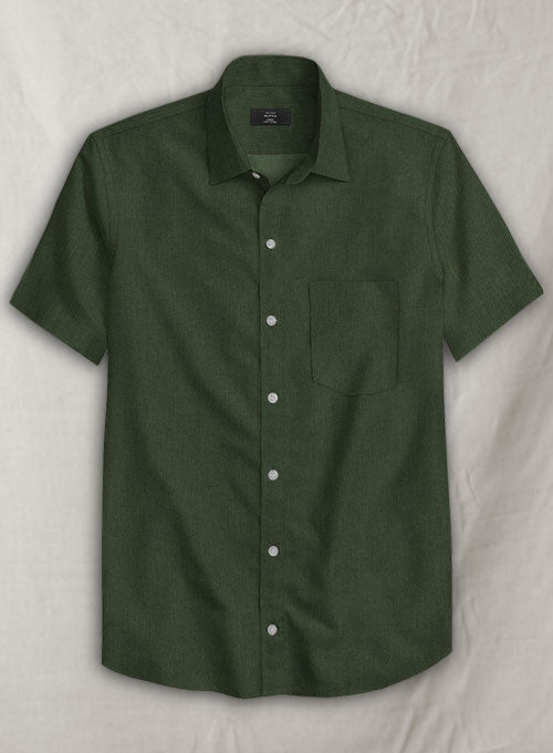 Olive Luxury Twill Shirt - StudioSuits