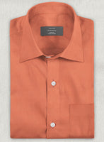 Orange Stretch Twill Shirt - StudioSuits