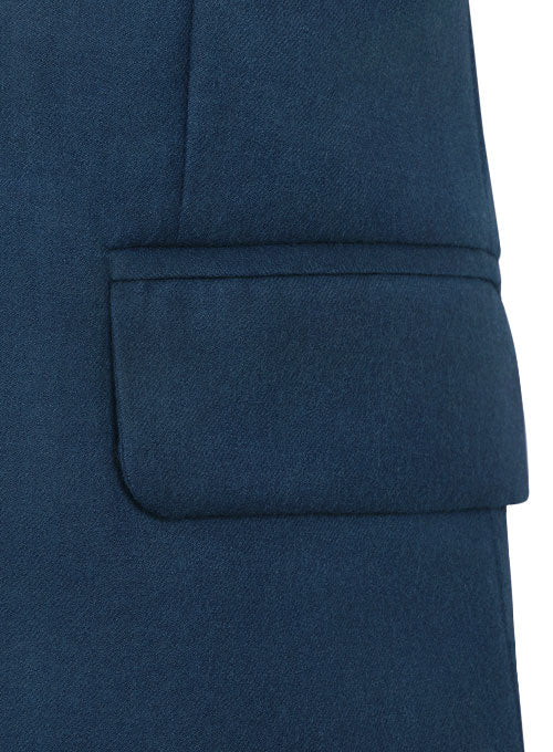 Oxford Blue Flannel Wool Jacket - StudioSuits