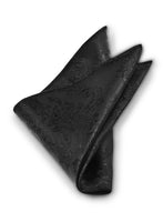 Paisley Pocket Square - Black - StudioSuits