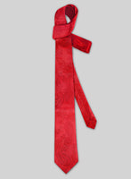 Paisley Crimson Red Lining Tie - StudioSuits