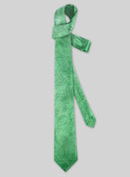 Paisley Cuban Green Lining Tie - StudioSuits