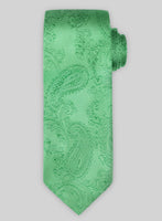 Paisley Cuban Green Lining Tie - StudioSuits