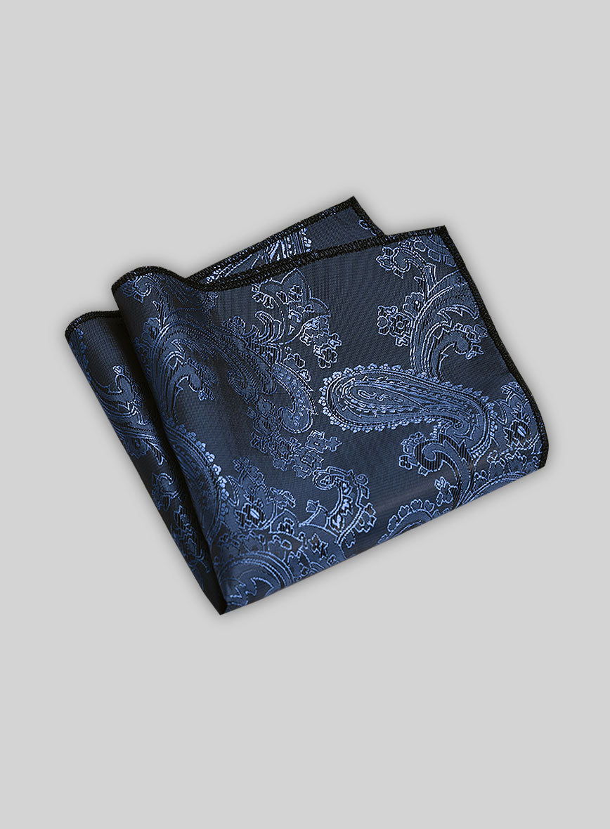 Paisley Pocket Square - Dark Blue - StudioSuits