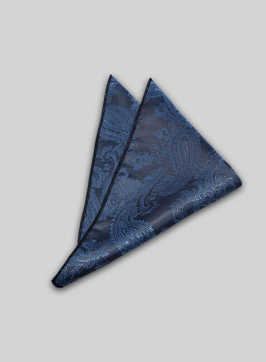 Paisley Pocket Square - Dark Blue - StudioSuits