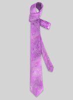 Paisley Lilac Satin Tie - StudioSuits