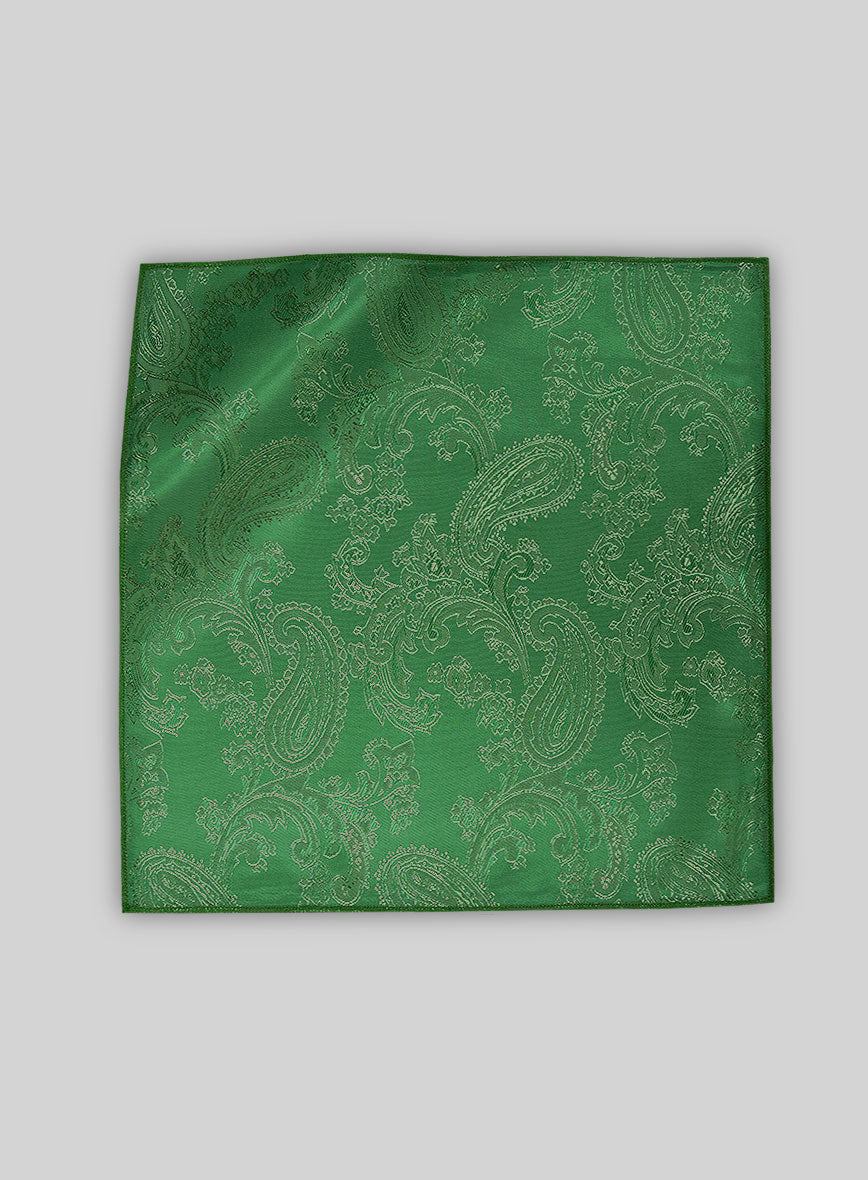 Paisley Pocket Square - Green - StudioSuits