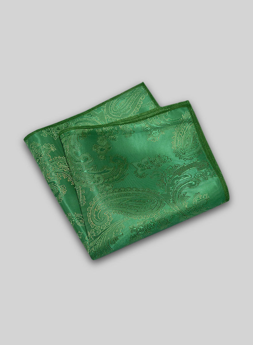 Paisley Pocket Square - Green - StudioSuits