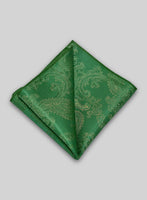 Paisley Pocket Square - Green - StudioSuits