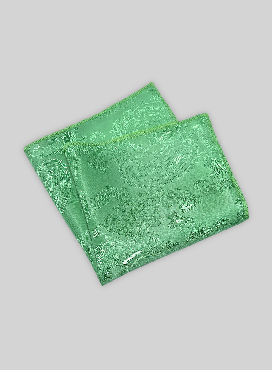 Paisley Pocket Square - Cuban Green - StudioSuits