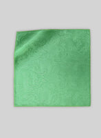 Paisley Pocket Square - Cuban Green - StudioSuits
