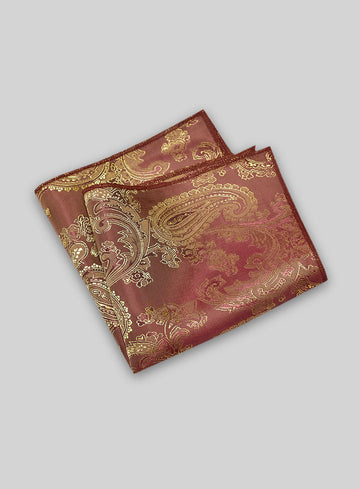 Paisley Pocket Square - Lux Gold - StudioSuits