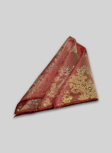Paisley Pocket Square - Lux Gold - StudioSuits
