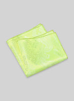 Paisley Pocket Square-Neon Green - StudioSuits