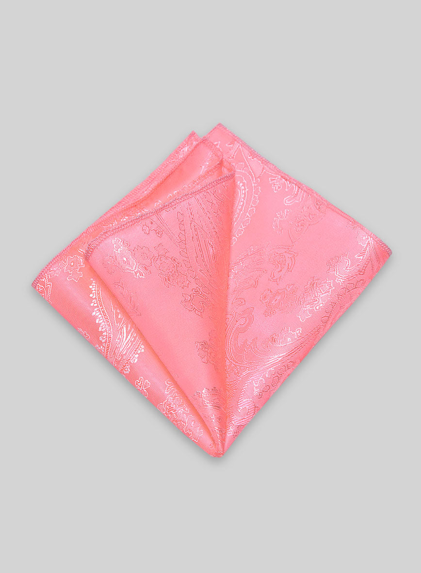 Paisley Pocket Square - Neon Pink - StudioSuits