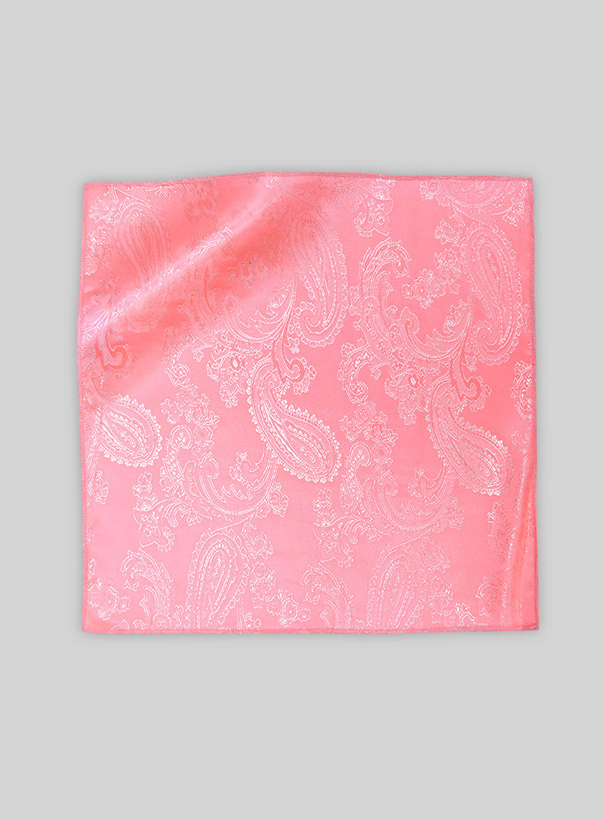 Paisley Pocket Square - Neon Pink - StudioSuits