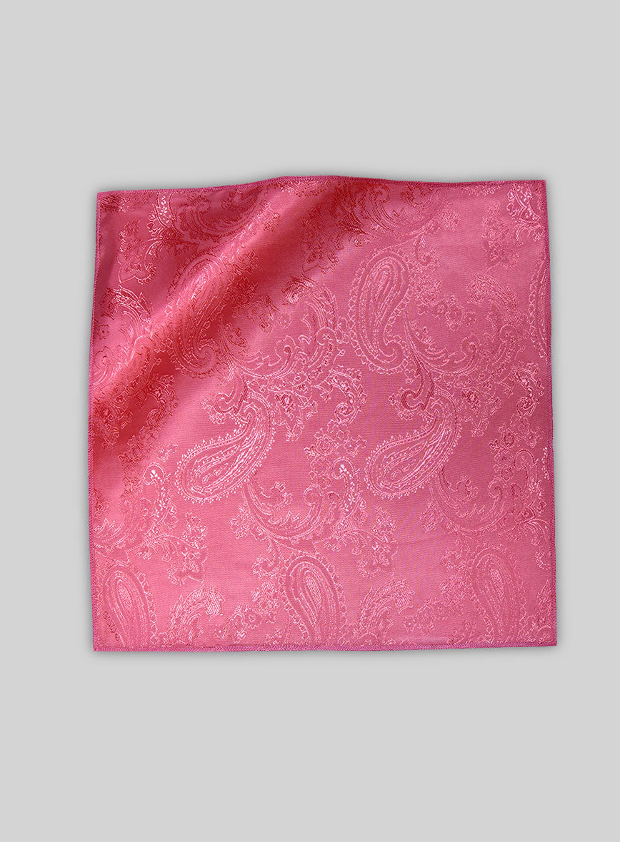 Paisley Pocket Square - French Pink - StudioSuits