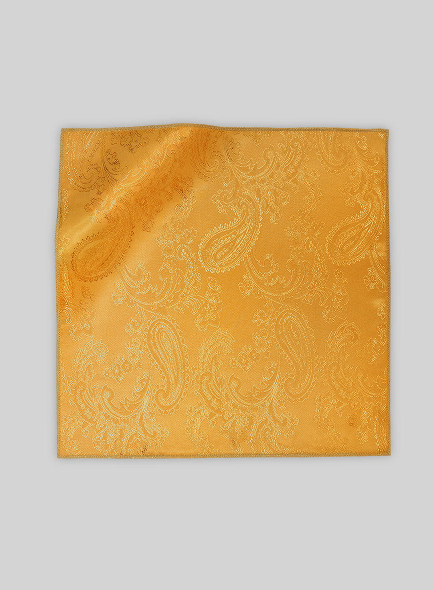 Paisley Pocket Square - Orchid Yellow - StudioSuits
