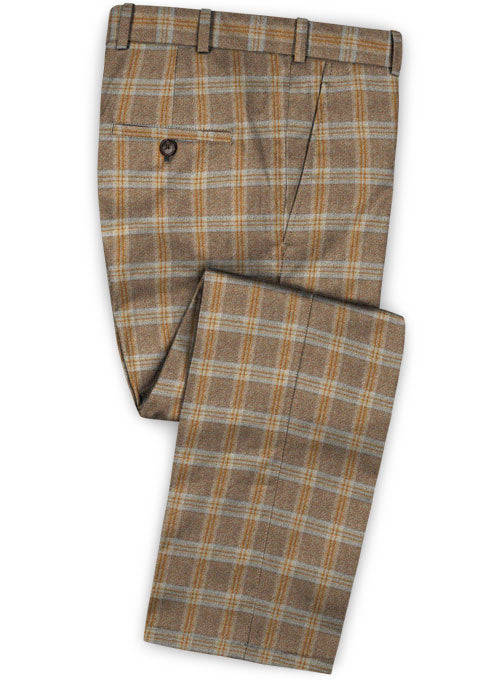 Parma Brown Feather Tweed Pants - StudioSuits