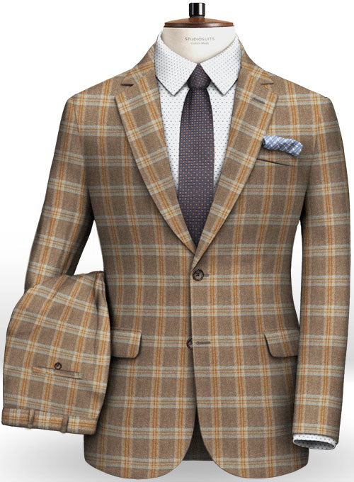 Parma Brown Feather Tweed Suit - StudioSuits