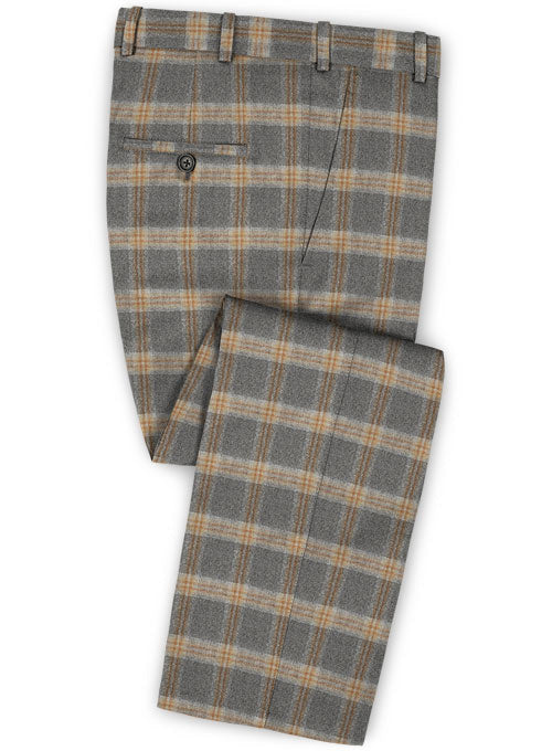 Parma Gray Feather Tweed Pants - StudioSuits
