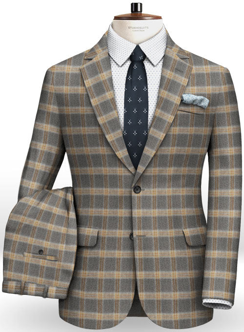 Parma Gray Feather Tweed Suit - StudioSuits