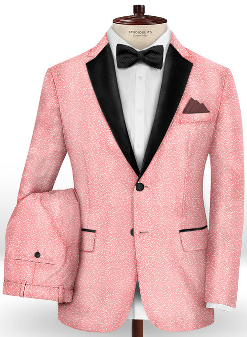 Perlo Pink Wool Tuxedo Suit - StudioSuits