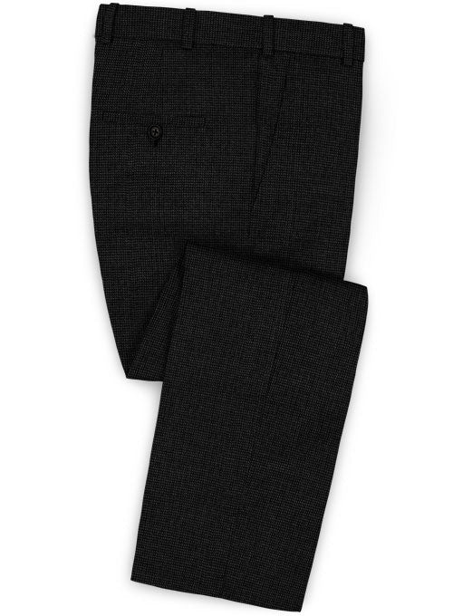 Pinhead Wool Black Pants - StudioSuits