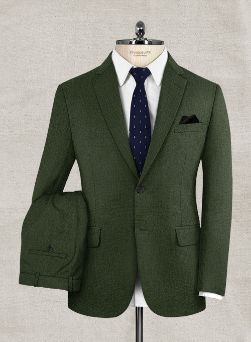Pinhead Wool Green Suit - StudioSuits