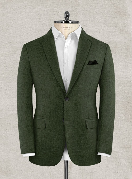 Pinhead Wool Green Suit - StudioSuits