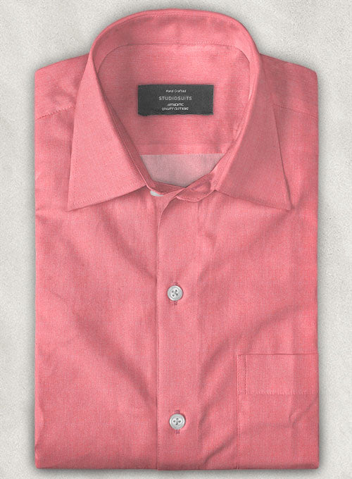 Pink Luxury Twill Shirt - StudioSuits