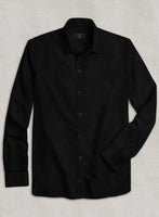 Plain Front Black Tuxedo Shirt