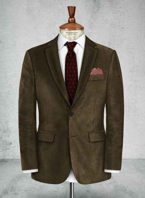 Pontoglio Brown Velvet Suit - StudioSuits