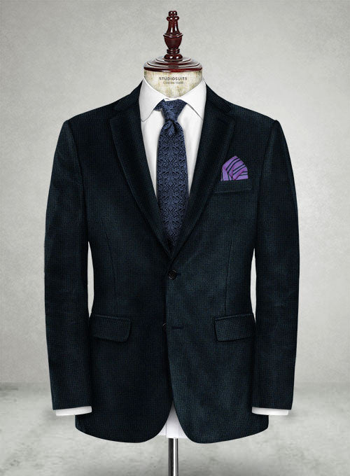 Pontoglio Blue Velvet Suit - StudioSuits