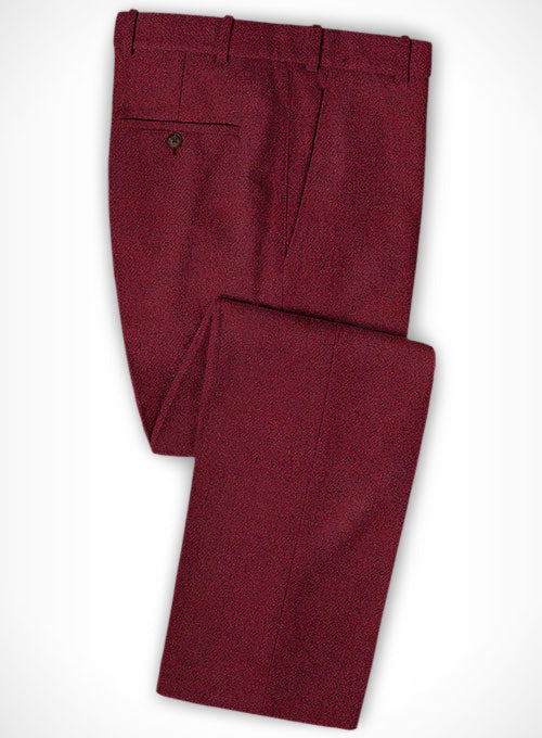 Port Wine Tweed Pants - Special Offer - StudioSuits