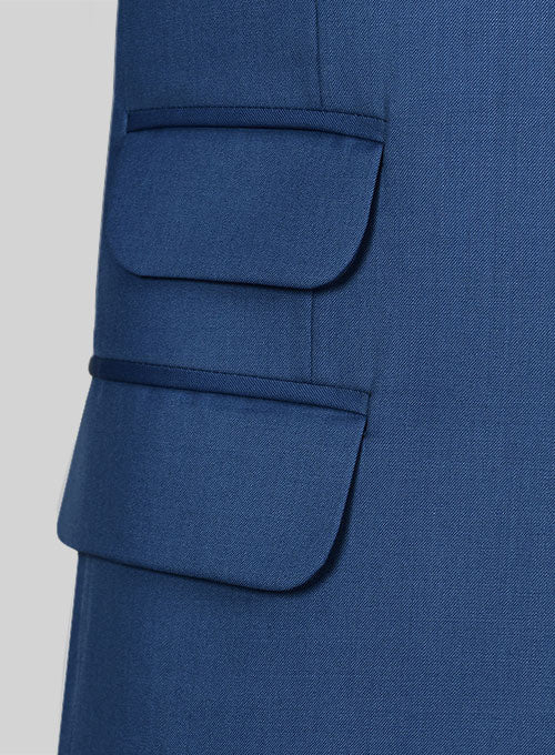 Power Blue Wool Jacket - StudioSuits